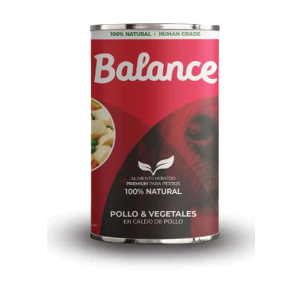 Empaque de Balance Lata · Pollo y vegetales