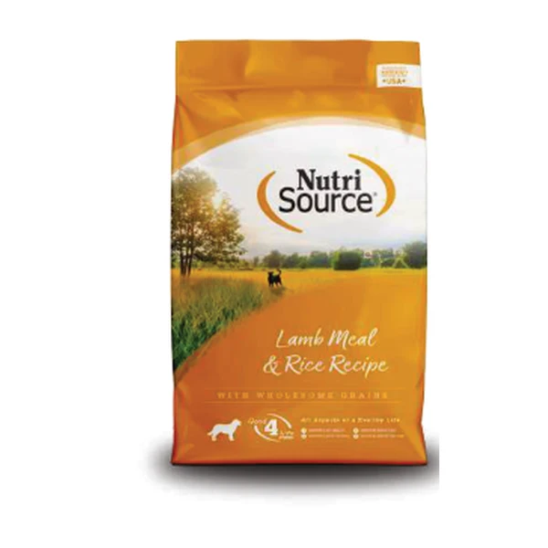 Empaque de NutriSource Cordero y arroz