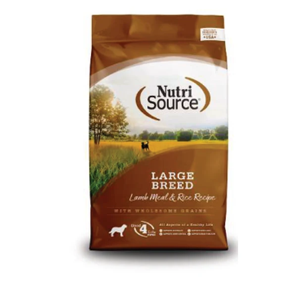 Empaque de NutriSource Raza grande · Cordero y arroz