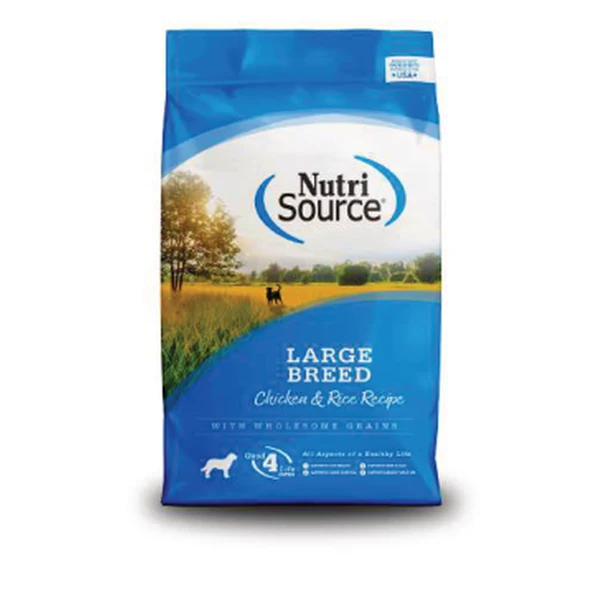 Empaque de NutriSource Raza grande · Pollo y arroz