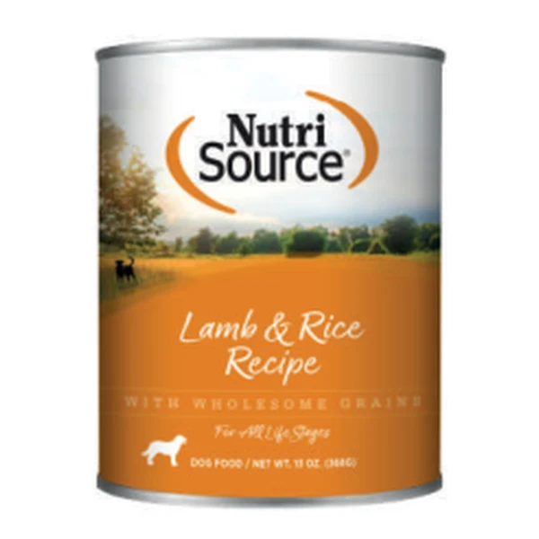 Empaque de NutriSource Cordero y arroz