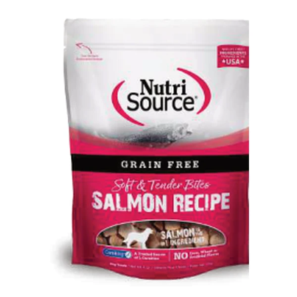 Empaque de NutriSource Soft & Tender · Salmón · Sin granos