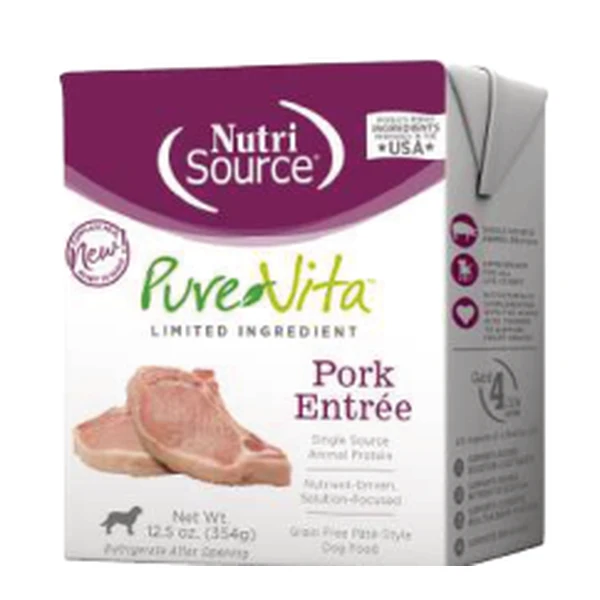 Empaque de Pure Vita Pork Entrée · Cerdo