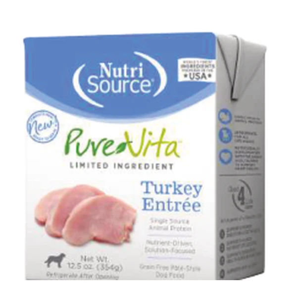 Empaque de Pure Vita Turkey Entrée · Pavo