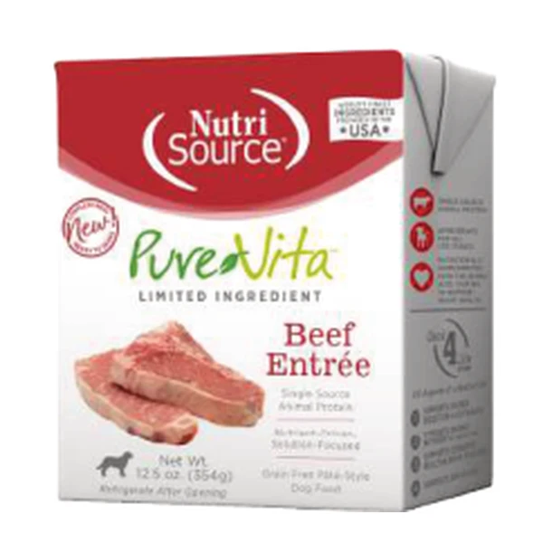 Empaque de Pure Vita Beef Entrée · Res