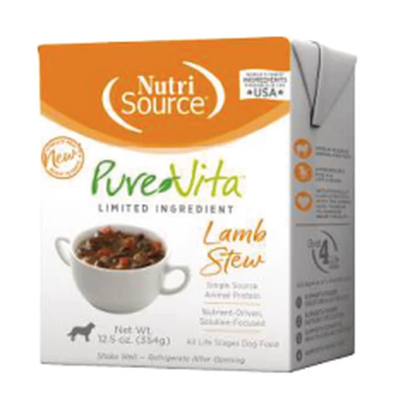 Empaque de Pure Vita Lamb Stew · Cordero