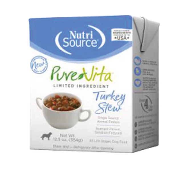 Empaque de Pure Vita Turkey Stew · Pavo