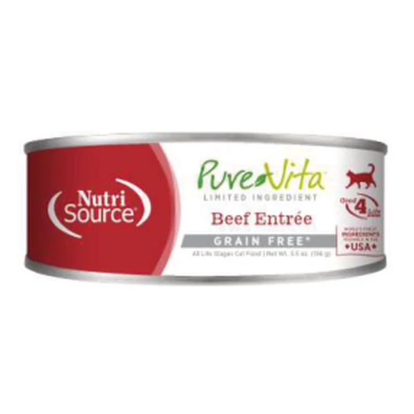 Empaque de Pure Vita Beef Entrée · Res · Sin granos