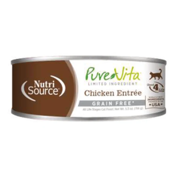 Empaque de Pure Vita Chicken Entrée · Pollo · Sin granos