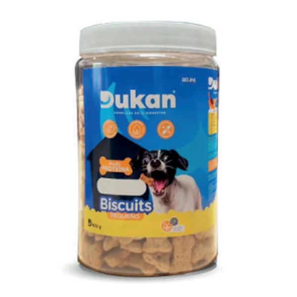 Empaque de Dukan Biscuits frasco · Croqueta pequeña